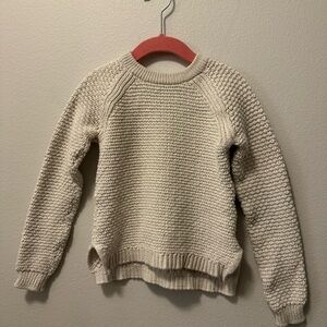 Vintage GAP Textured Knit Cream Crewneck Sweater
